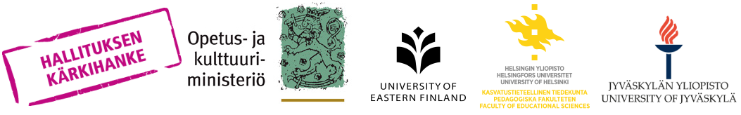 Hallituksen kärkihanke, OKM logo ja yliopistojen logot