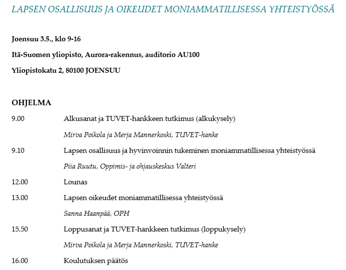 Ohjelma Joensuu